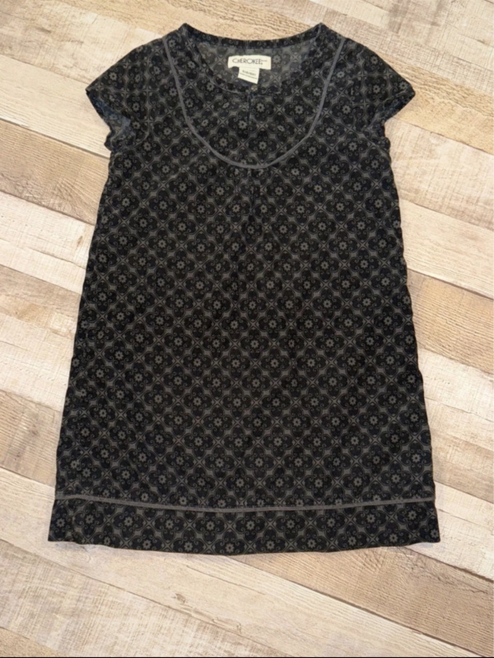 Cherokee Black Gray Dress 6/6x